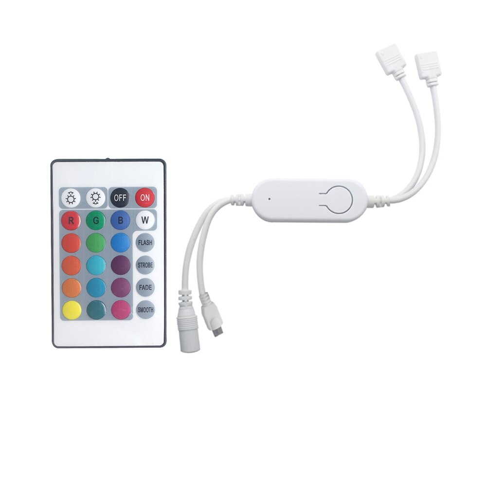 DC5-12V Lamp Dimmer WiFi RGB Controller 24 Keys Music Remote Controller for LED Strip Light Accessories: 1 in 2