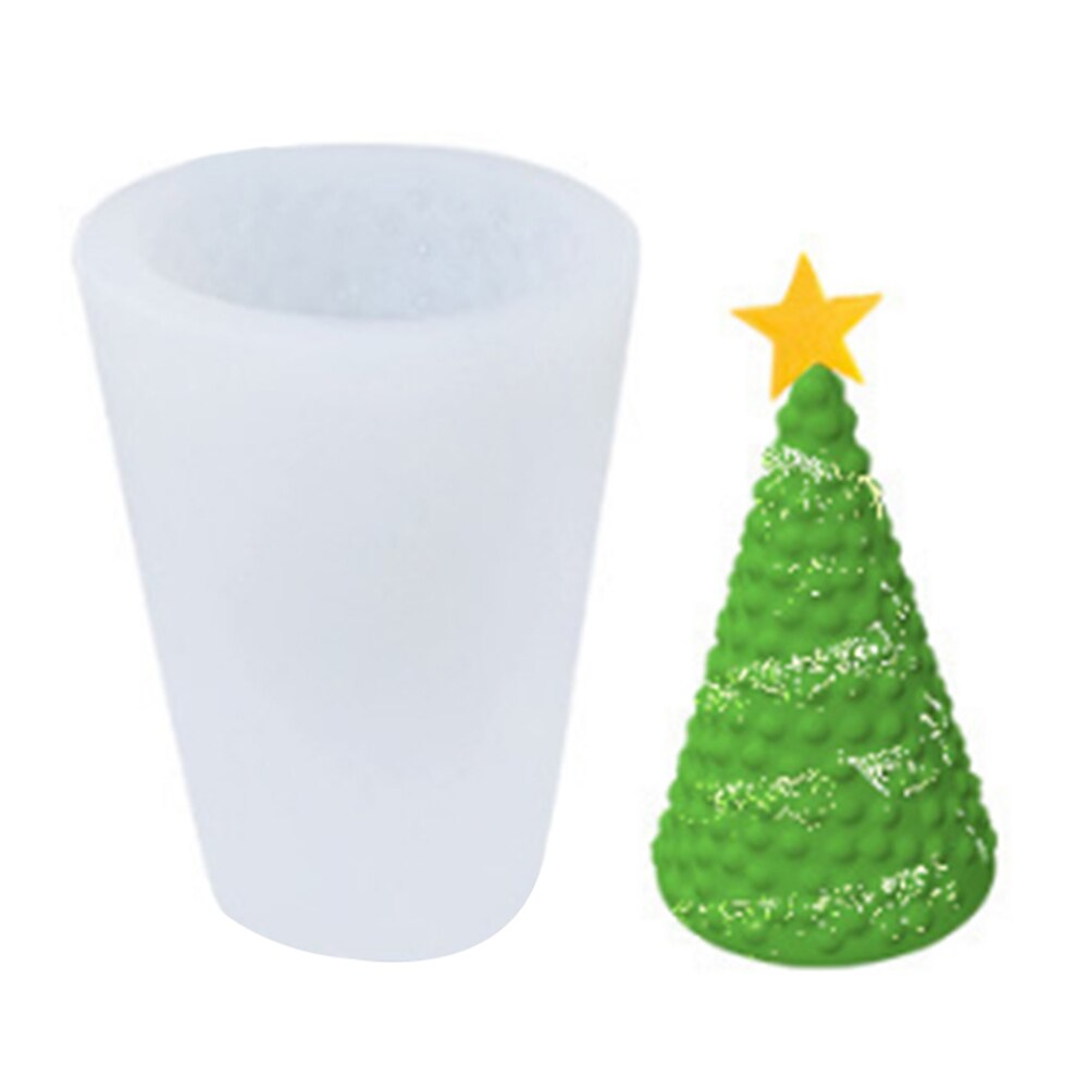 Albero di natale 3D stampo in silicone albero di pino di natale stampi per candele sapone argilla tariffa decorazioni per torte fai da te stampi da forno stampo per natale fai da te: g