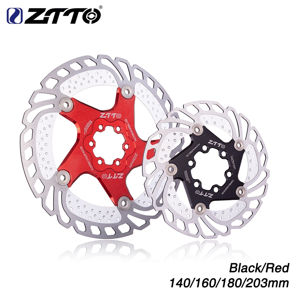 ZTTO-Rotor flotante para frenos de bicicleta, disco de refrigeración y enfriamiento, 203mm, 180mm, 160mm