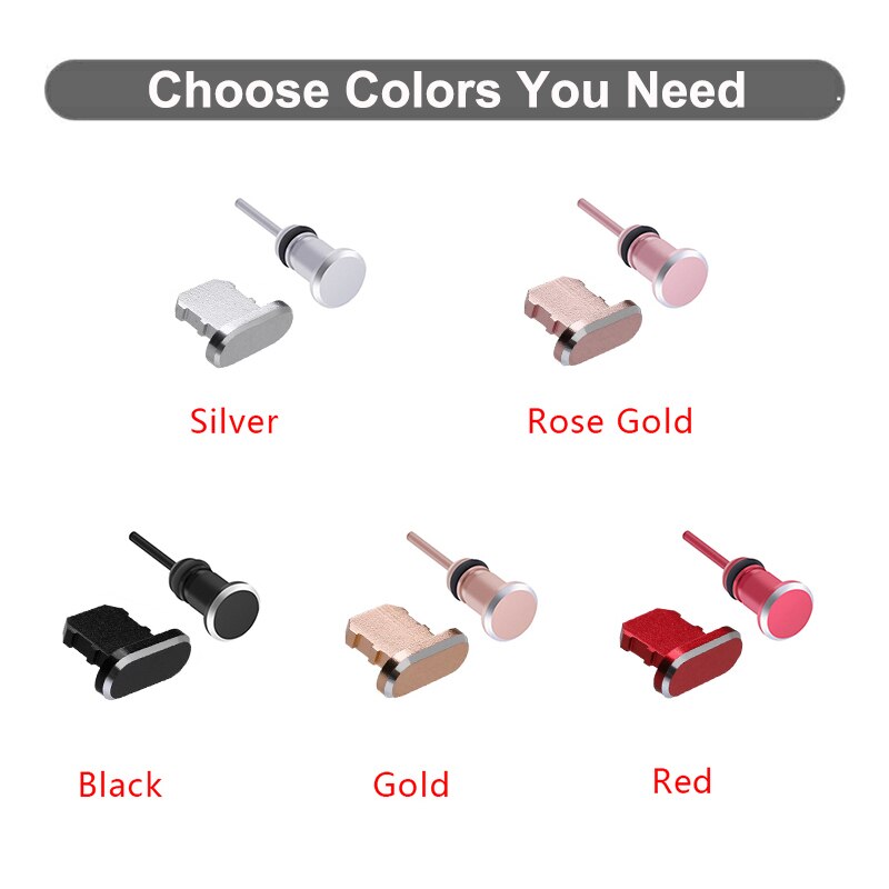 Accessori del telefono cellulare della spina della polvere di 5 set/lotto con i gadget del Usb del trasduttore auricolare di 3.5mm per Iphone 11 12 Pro Xs Max X Xr 8 7 più 6 6s 5 Se