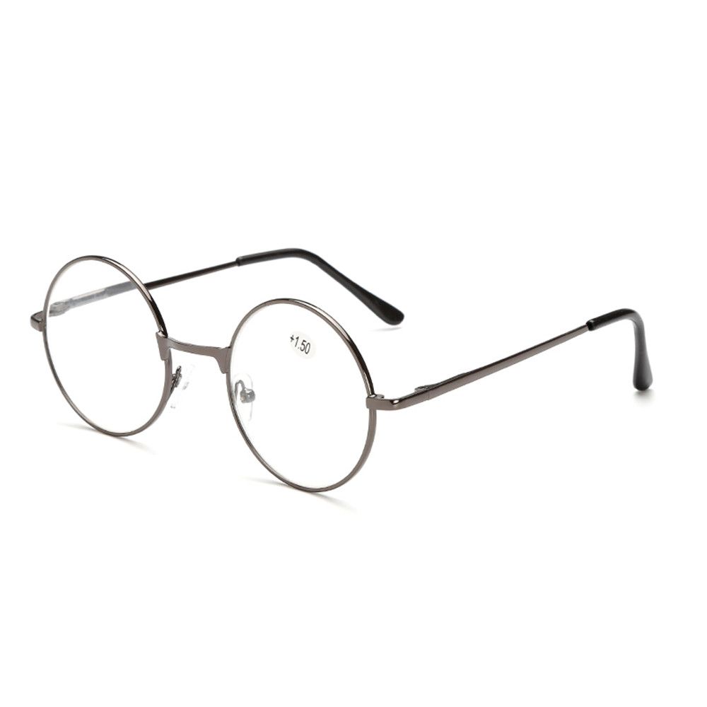 Gafas de lectura redondas de Metal con bisagra de resorte, lentes Retro Para presbicia, cuidado de la visión + 1,00 ~ + 4,0 dioptrías, montura de Metal: Verde / +250