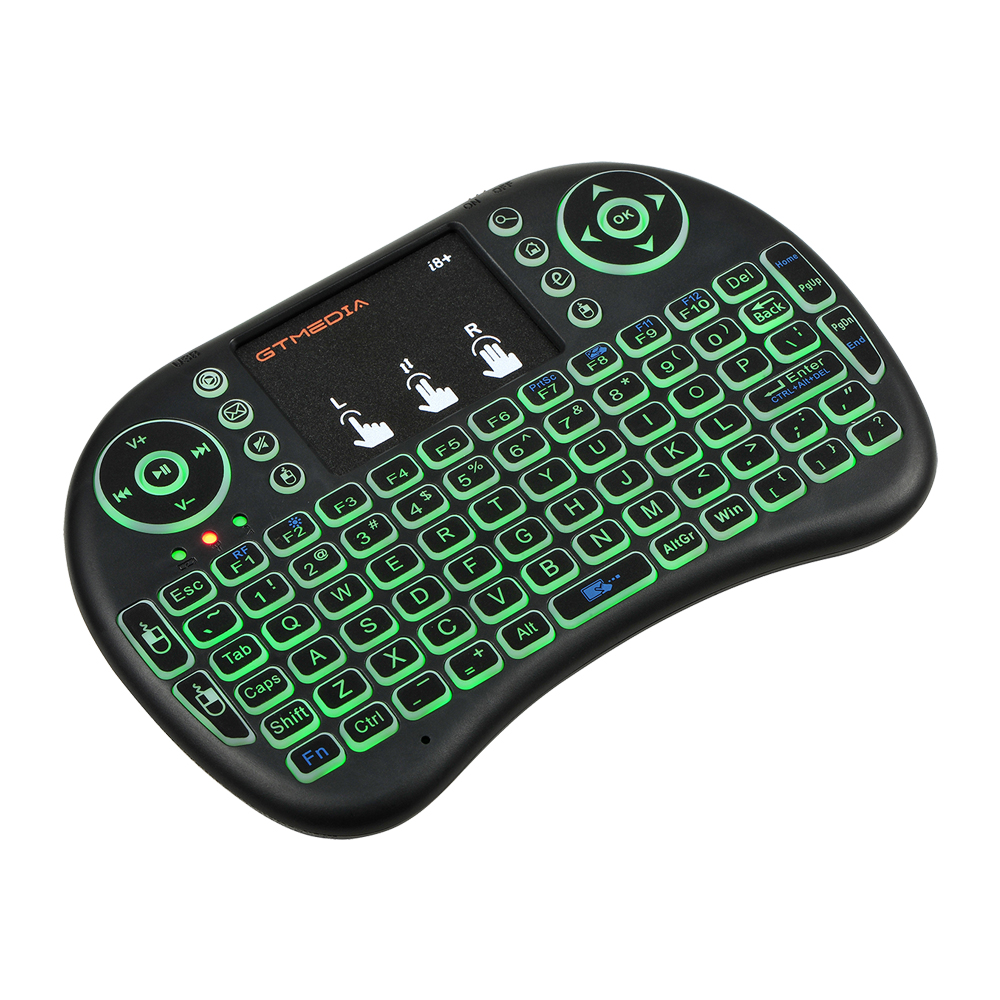 GTmedia – clavier portable sans fil 2.4GHz, i8 ,I8S, rétro-éclairé, Version espagnole, pavé tactile, pour Android TV BOX GTC G1