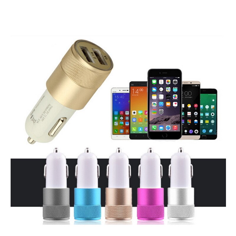 Dual USB Output Car Charger Fast Charge 5V 3.1A for Iphone X 8 7 6s 6s plus for Xiaomi Samsung Car Mobile Phone Chargers