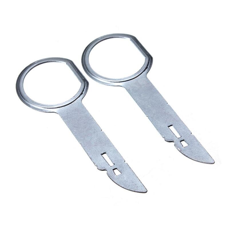 2 Pair Car Radio Removal Tools Auto CD Stereo Radio Removal Release For VW Keys Extraction Tools Special Disassembly Tool