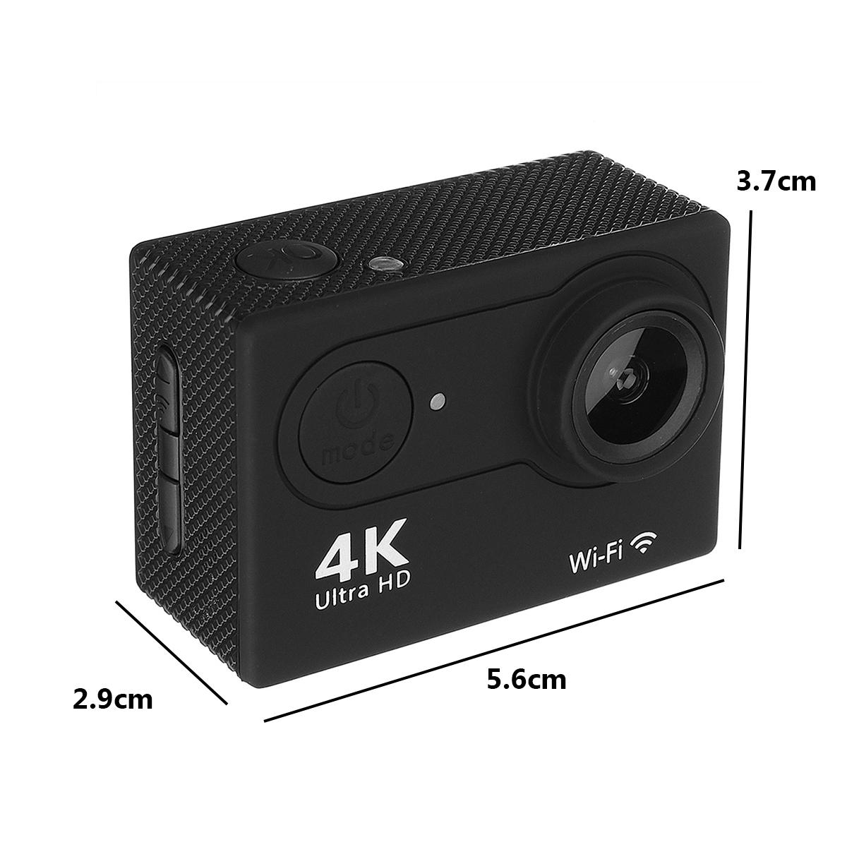 Action Camera Ultra HD 4K 30fps WiFi 2.0 inch 140D Underwater Waterproof Helmet Video Recording Camera Sport Cam
