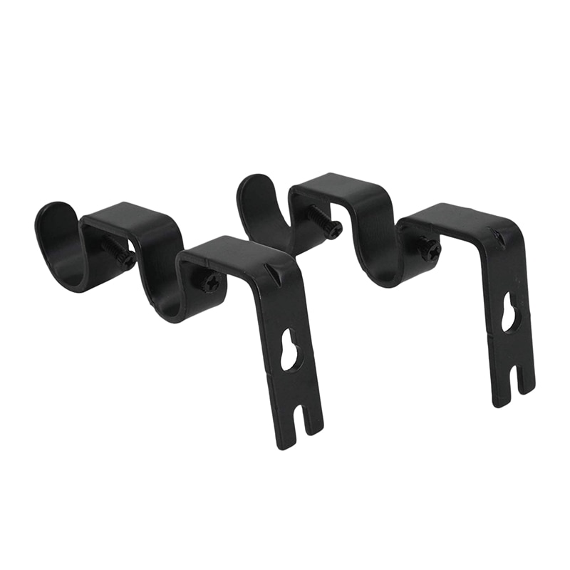 ANCLLO 3 stks Heavy Duty Gordijn Rod Beugels voor 3/4 Inch Rod (Zilver