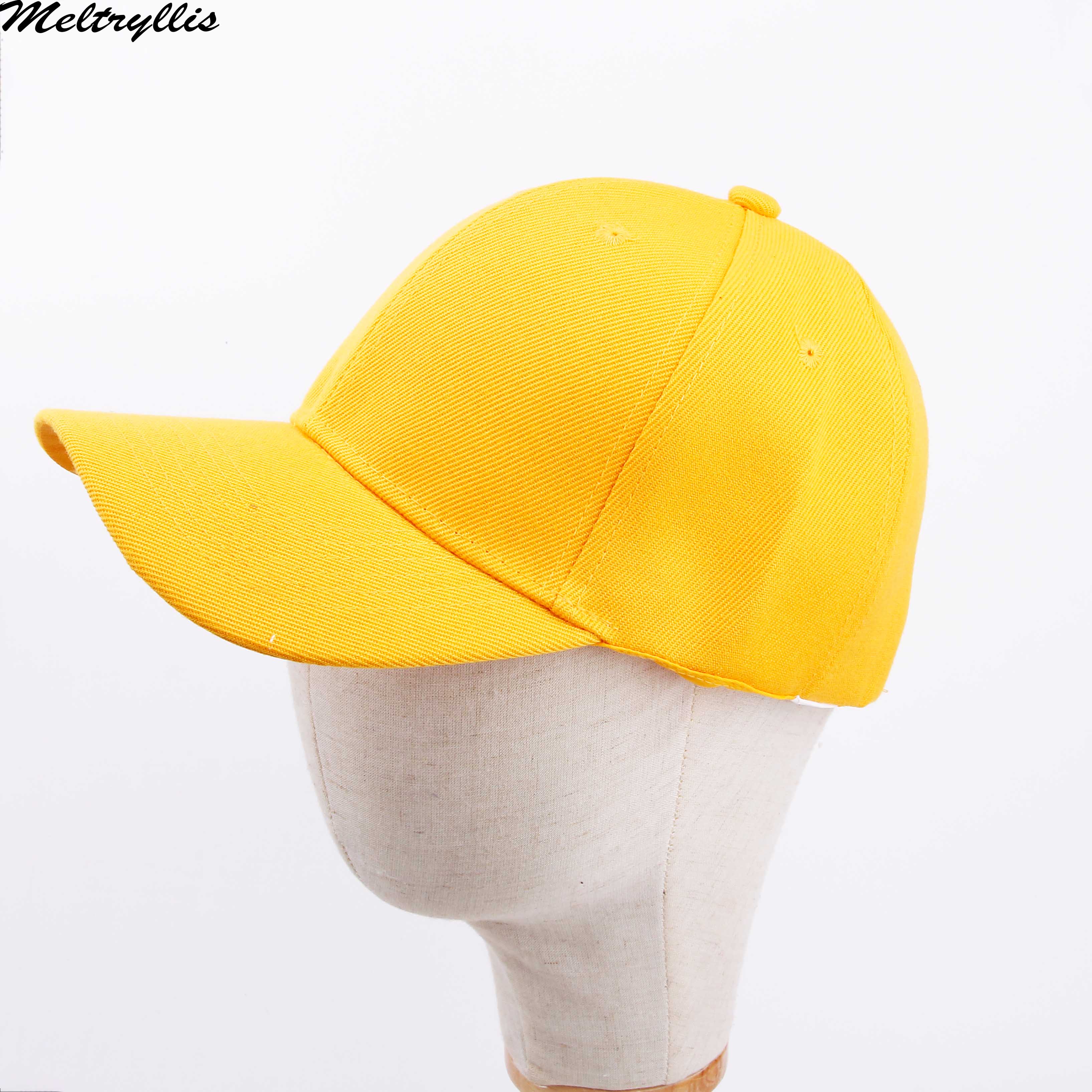 [Meltryllis] Gebogen Zonneklep Licht Boord Effen Kleur Oranje Geel Paars Baseball Cap Mannen Vrouwen Fahsion Outdoor Sport hoed