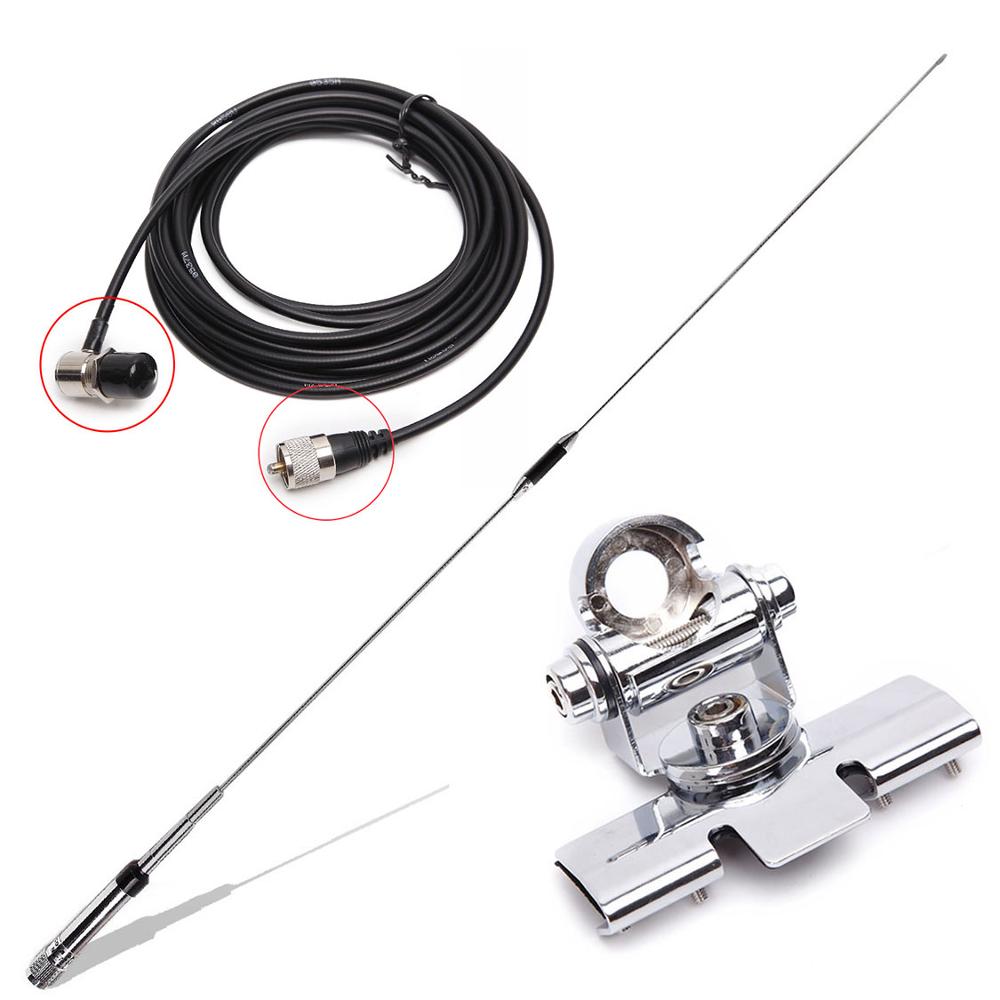 NAGOYA NL-770R Dual Band VHF/UHF 144/430MHz 3.0/5.5 dBi High Gain Amateur Car Radio Mobile/Station Antenna SL16-J/M Male PL-259: antenna set 2