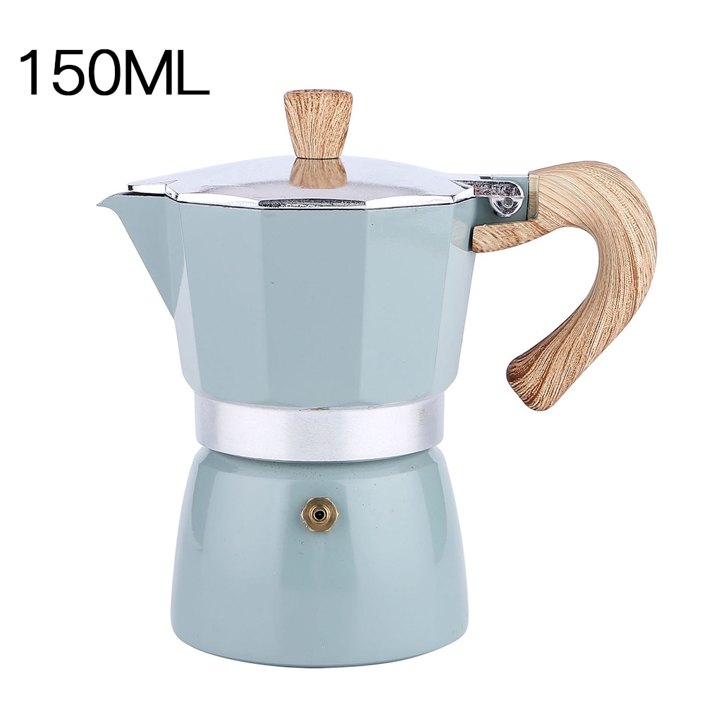 Aluminum Coffee Kettle Household Italian Octagonal Moka Coffee Tea Pot Office Home Travel Outdoor Camping Tableware Equipment