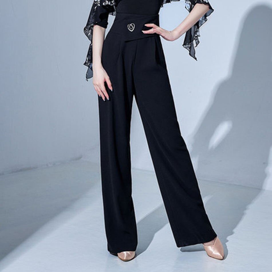 Pantalon de danse latine taille haute pour femme, tenue de danse pour salle de bal, ventre plat, nouveauté , l213k