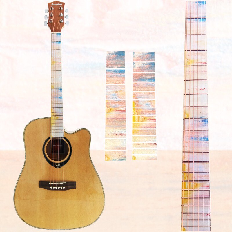 NEUE Gitarre Griffbrett Decals Inlay Aufkleber Gitarre Nacken Kopfplatte Guitarra Bass Ukulele Dünne Aufkleber Guitarra Zubehör