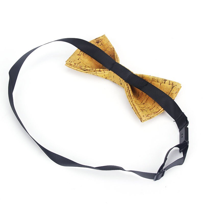 Fancy Cork Wood Men's Bow Ties Novelty Handmade Solid Bowtie Butterfly Wedding Party Man Accessories Neckwear