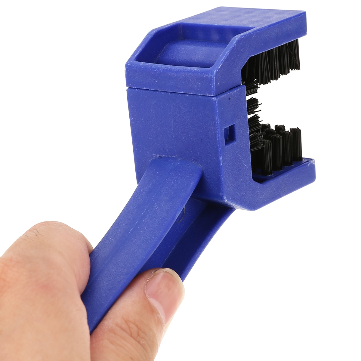 Portable Bicycle Chain Wheel Cleaner Bike Chain Scrubber Wash Tool Mountain Cycling Cleaning Kit Outdoor Accessory Blue