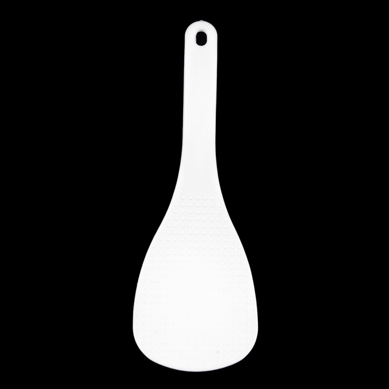 Køkken prikket hvid plast flad ris scoop padle måltid ske