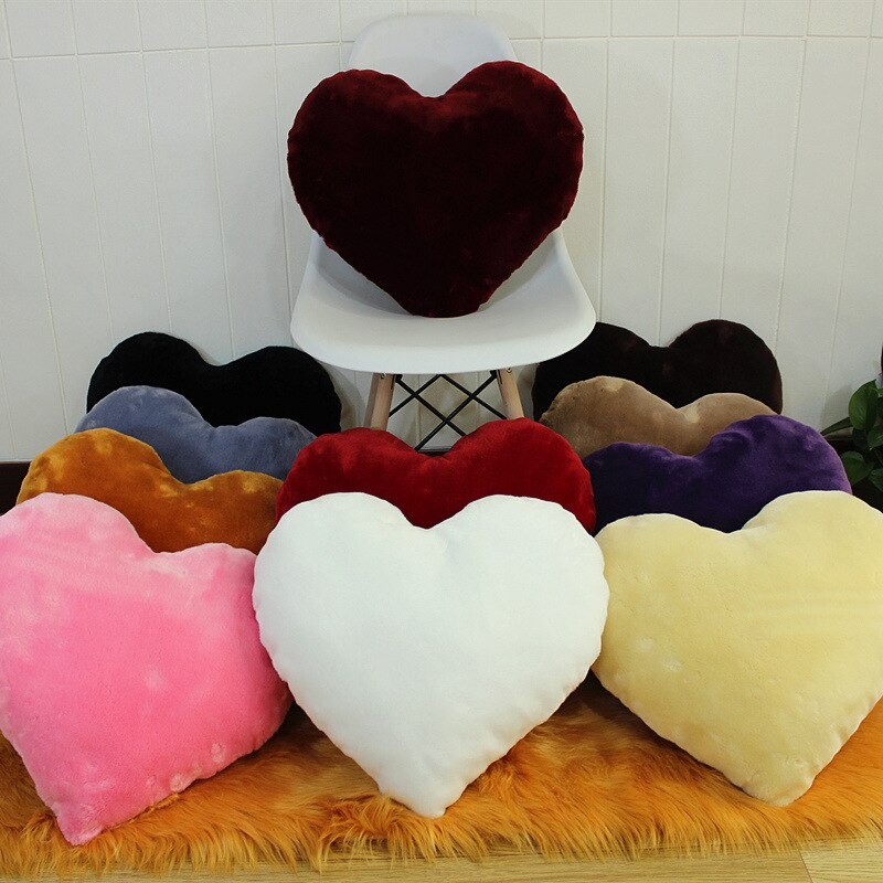 Werfen Kissen für Zurück Nette Herz Geformt PP Baumwolle Füllung Wolle-wie Stoff Rückenlehne Kissen Weihnachten für Freundin frau