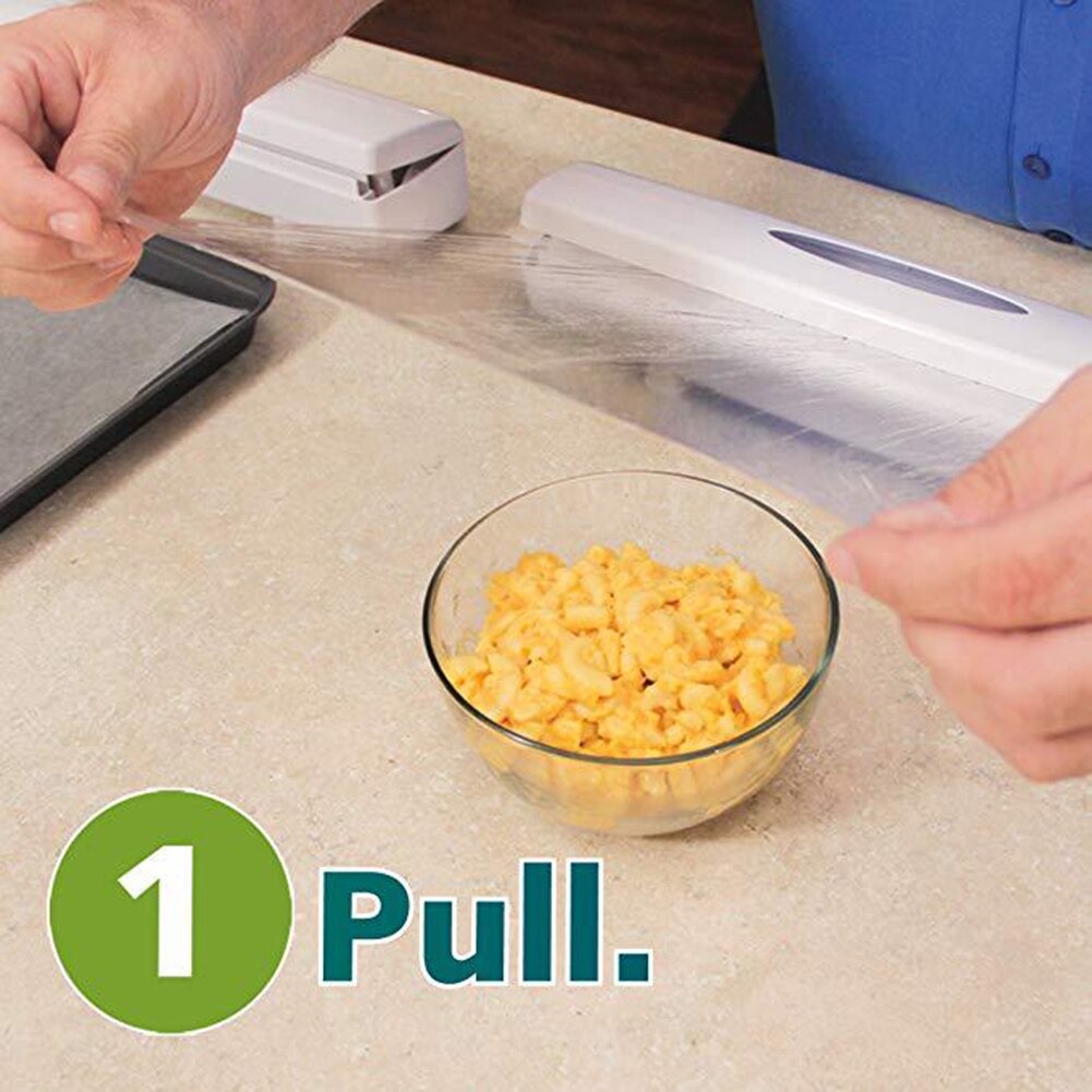 Food Wrap Dispenser Cutter Foil Cling Film Wrap Cutting Box Dispenser Plastic Sharp Cutter Storage Holder Kitchen Tool