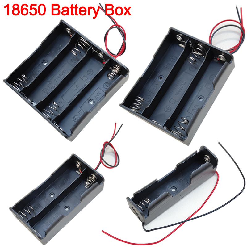 18650 Powerbank Case - 1-4 Slots DIY Batterijhouder Container met Draadpen