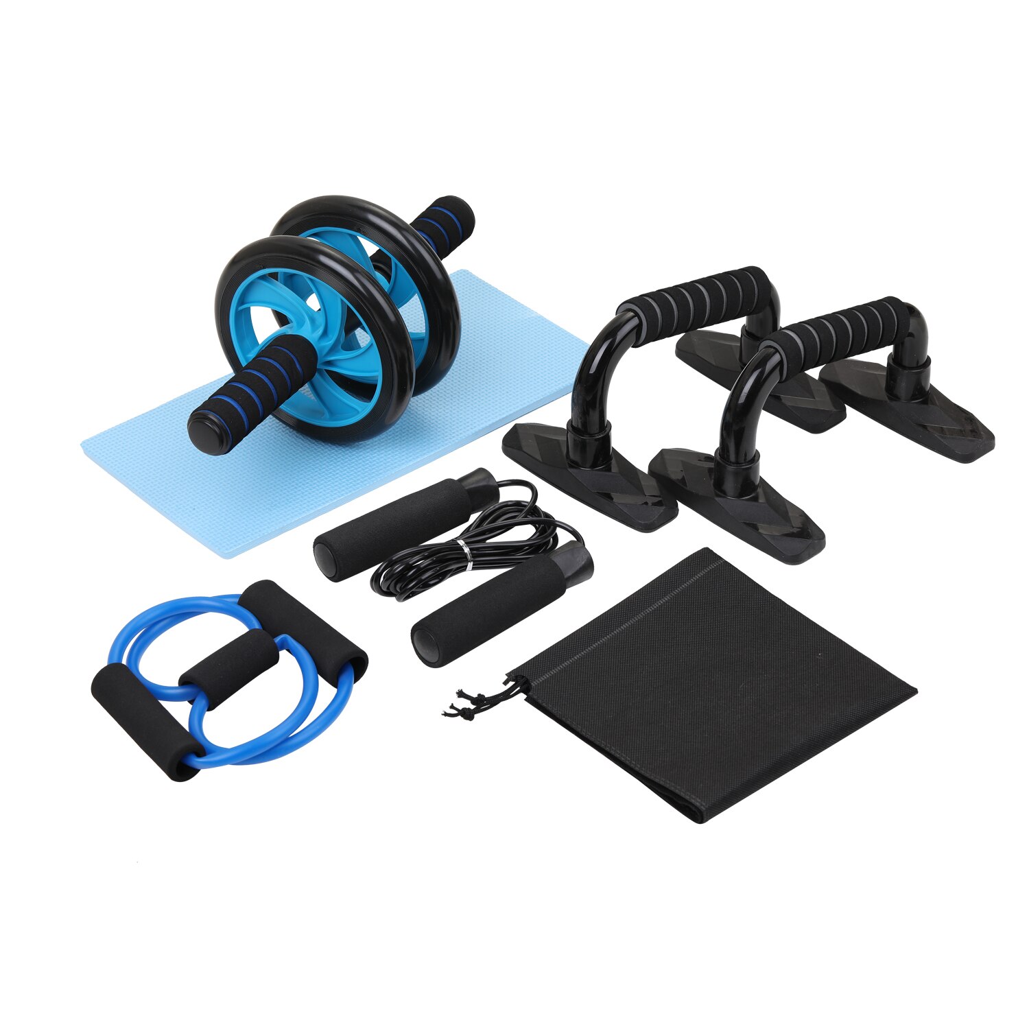 Gym Home Sports 5-in-1 AB Wheel Roller Kit Spring Exerciser Abdominal Press Wheel Pro for Home Exercise Muscle Strength Fitness: size 1