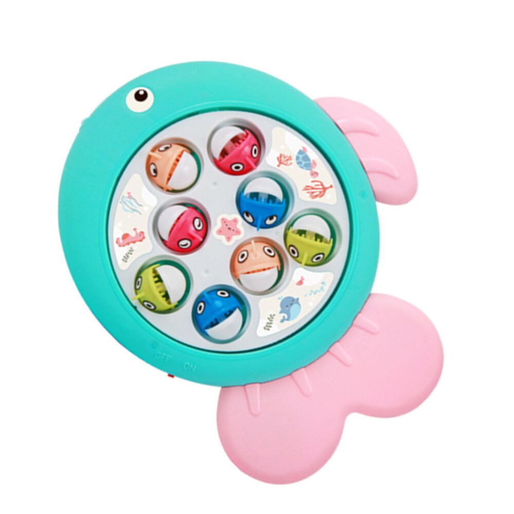 1 scatola di Elettronica di Gioco di Pesca Giocattoli di Cartone Animato Giocattolo Musicale Educativo Gioco di Alimentazione Accessori per la Casa per I Bambini senza Batteria (pi