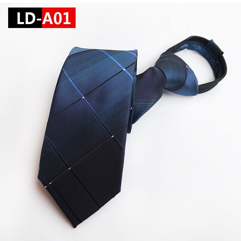 Original Convenient Fast Zip Tie Men's Simple Business 8 Cm Wedding Groom Lazy Easy To Pull Decorative Tie: LD-A01