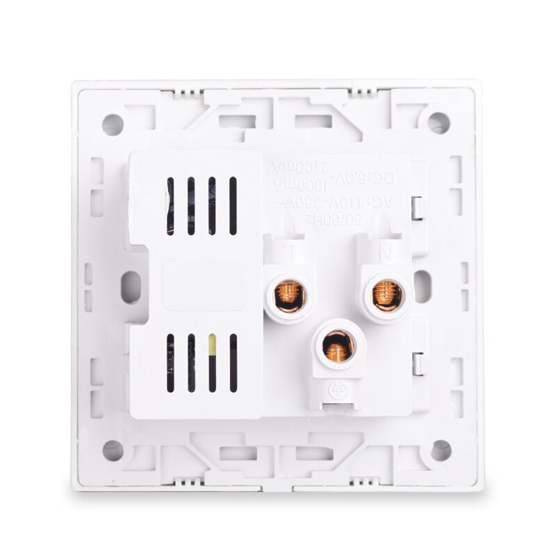 Universal Standard 2.1A USB Wall Socket Home Wall Charger 2 Ports USB Outlet Power Charger For Phone White/Black