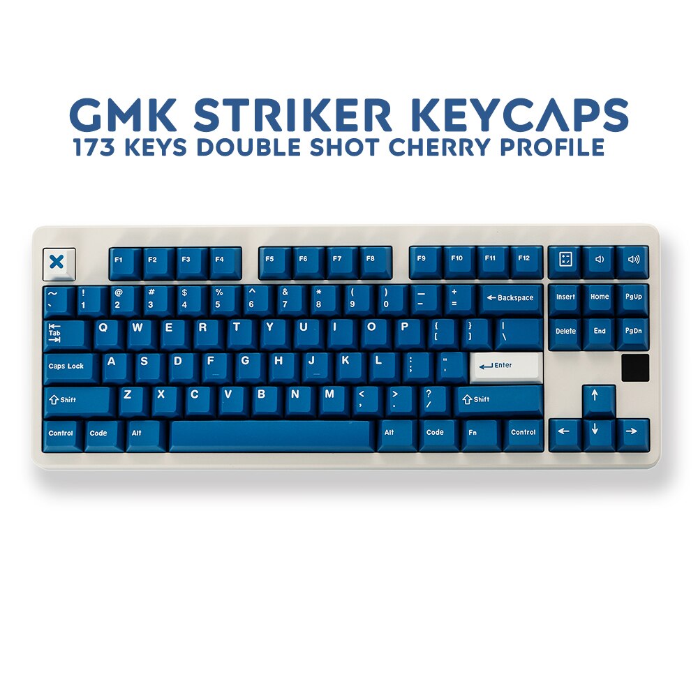 GMK Clone Striker Keycap 173 keys Double Shot Cherry Profile ISO Enter 6.25 7u Space bar For tm860 NJ68 Game Mechanical Keyboard