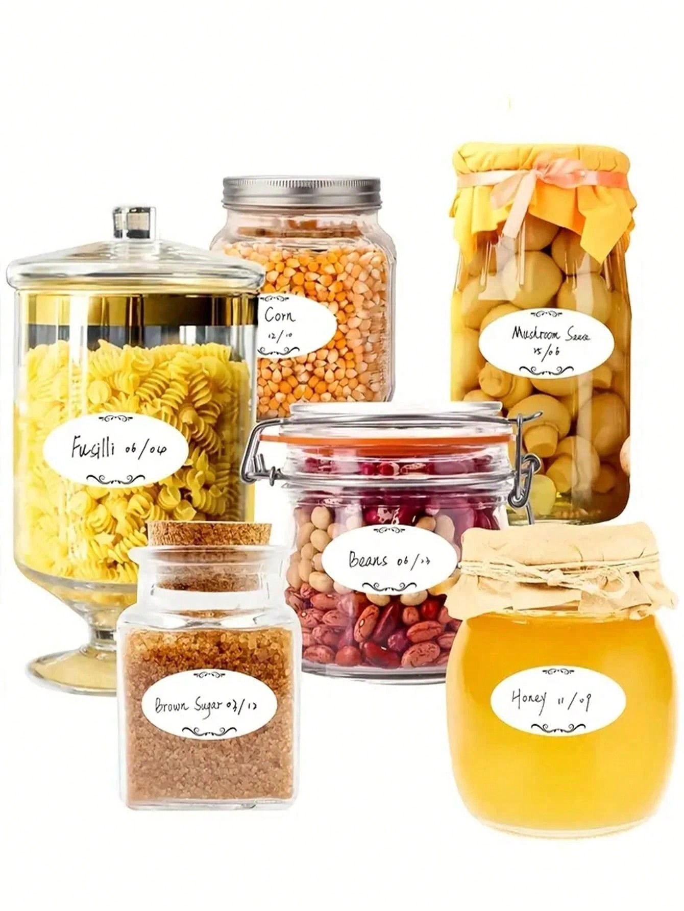 150 klistremerker, vanntett klistremerkeetikett for matmerking på kjøkken, klistremerke for forsegling av eske, emballasje for næringsvarer