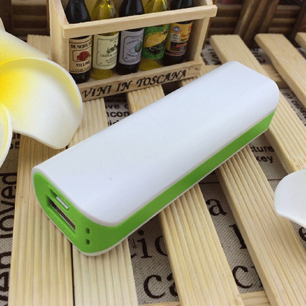 Verde power bank escudo livre de soldagem portas usb power bank pcb caso carregador kits diy alimentado por 2600mah 18650 bateria