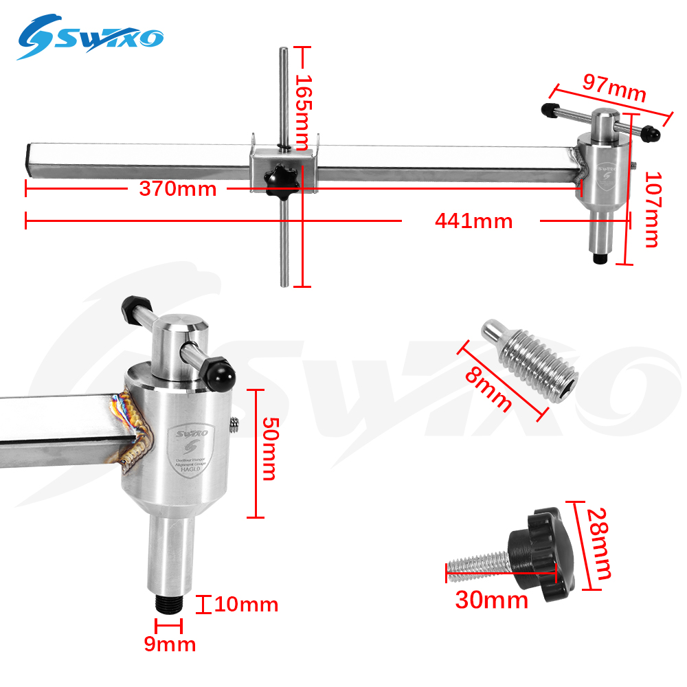 SWTXO Kit Bicycle Derailleur Hanger Alignment Tool for Mountain Road Bike 20-29'' Wheel