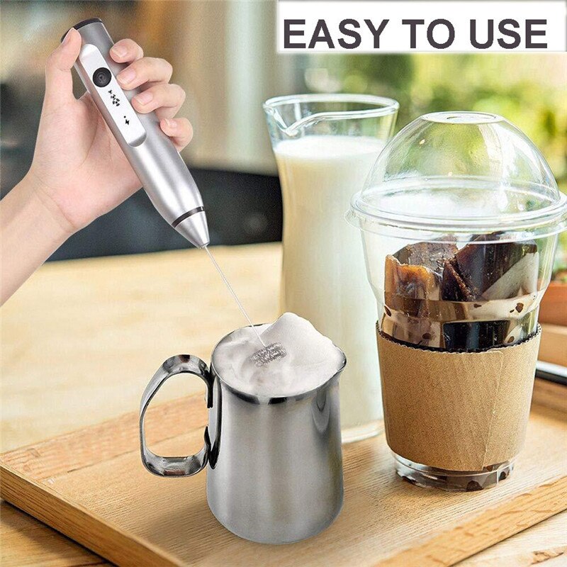 USB Oplaadbare Melkopschuimer Handheld Elektrische Schuim Maker Draagbare Drink Mixer Eiklopper Melkschuimer Latte Art Koffiezetapparaat