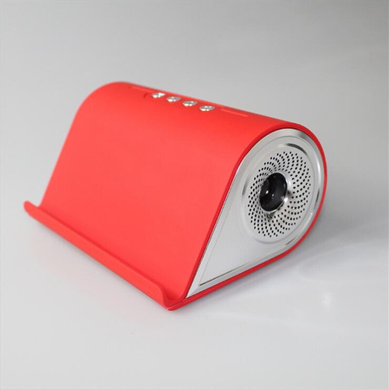 Wireless Fast Charging Bluetooth Speaker Portable Sound Column Desktop Dual Speakers Subwoofer Bracket Soundbox caixa de som Box: Red