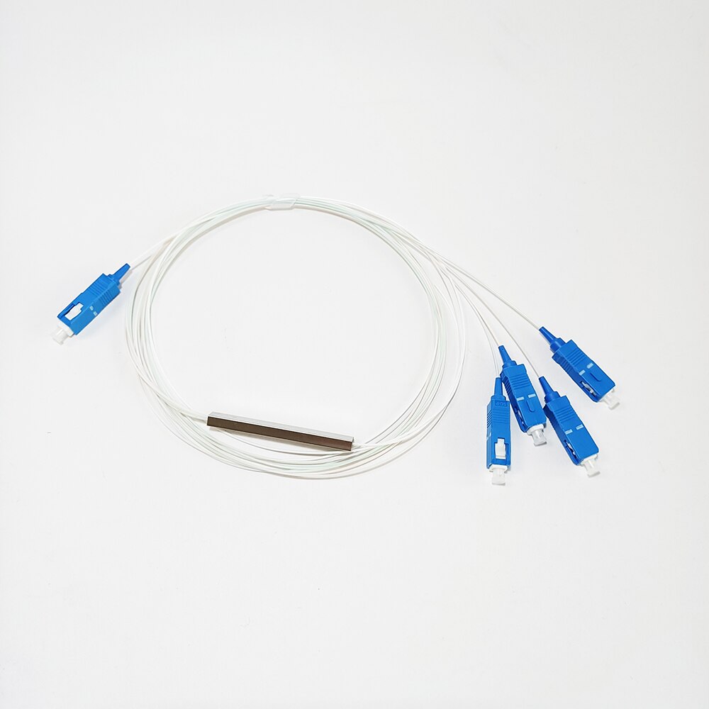 10pcs/lot 0.9mm Steel Tube Fiber Optic PLC Splitter 1x2 SC/UPC Mini Blockless G657A1 0.9mm 1M 1*2 SC APC Connector: SC APC 10pcs