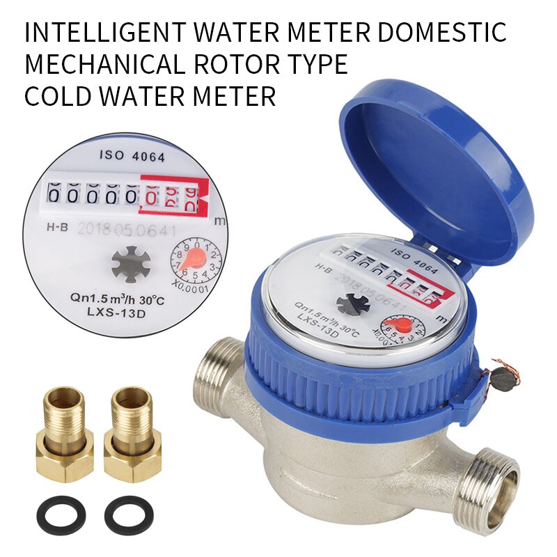 Smart Water Meter Household Mechanical Rotary Wing Cold Water Meter Pointer Digital Display Combination Water Meter