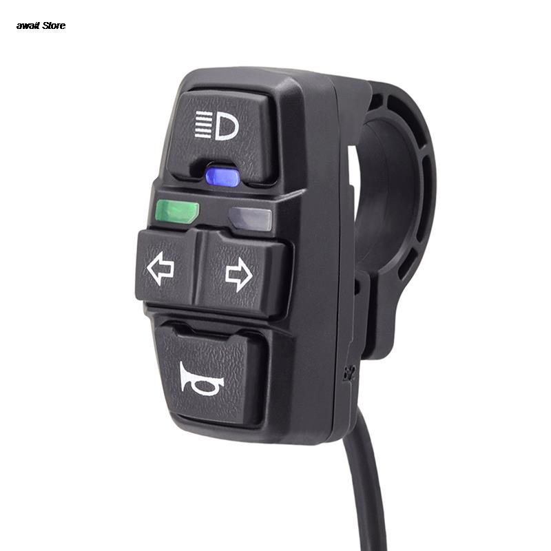 Electric Bike Scooter Light Switch DK336 for Motorcycle Button Turn Signal Light