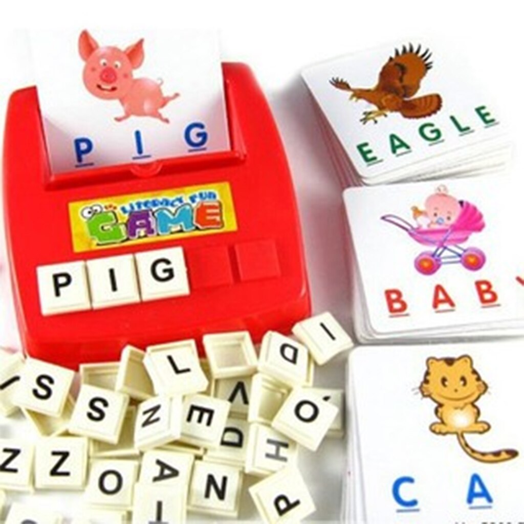 Learning Machine Spell English Words Game with Cards Letters for Children