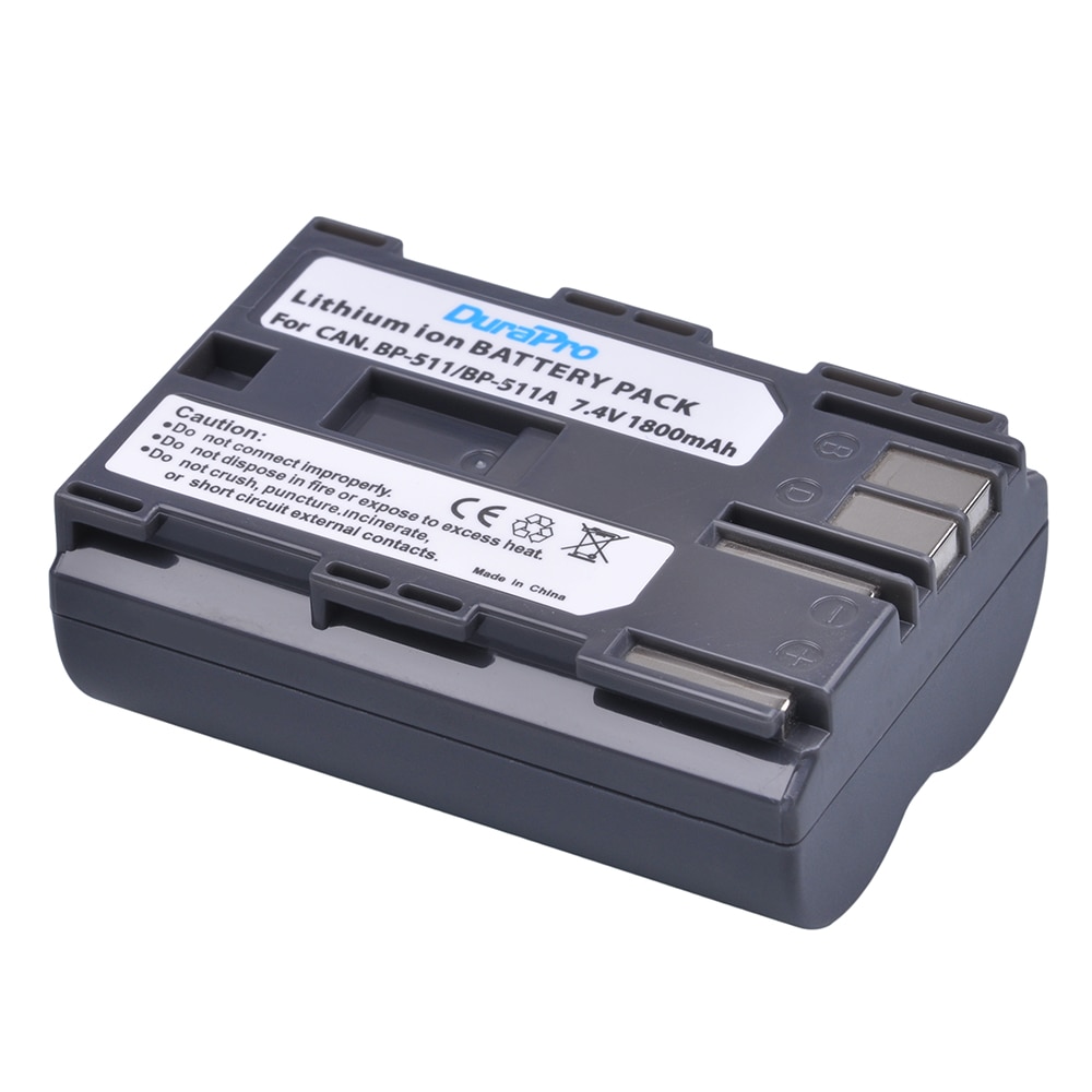DuraPro BP-511 BP-511A BP 511 BP-508 BP-512 BP-514 BP-522 BP-535 de 1800mAh de la batería para Canon EOS 30D 40D PowerShot G1 Pro 1 PV130
