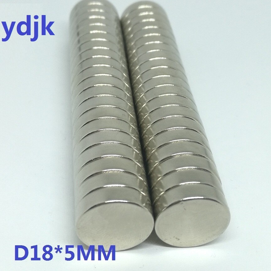 50 Stks/partij Neodymium Magneet 18*5 Disc N35 Sterke Ndfeb Magneet 18X5 Zeldzame Aarde Permanente Magneten 18 × 5
