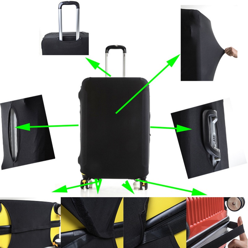 Luggage Covers Protector Travel Luggage Suitcase Protective Cover Stretch Dust Covers For Travel Accessories Luggage Supplies
