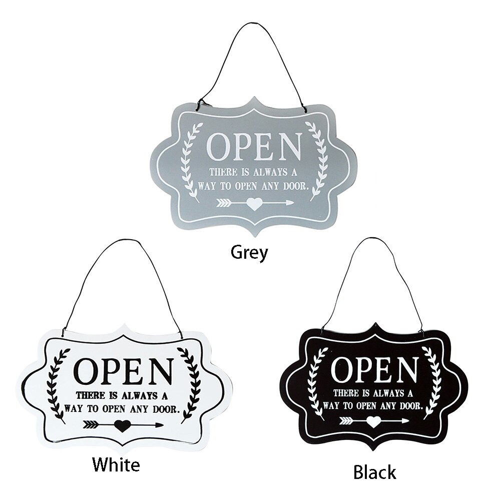 Display Store Greeting Wooden Board Hanging Sign Crafts Window Door Cafe Restaurant Business Notice Decor Double Side Wall