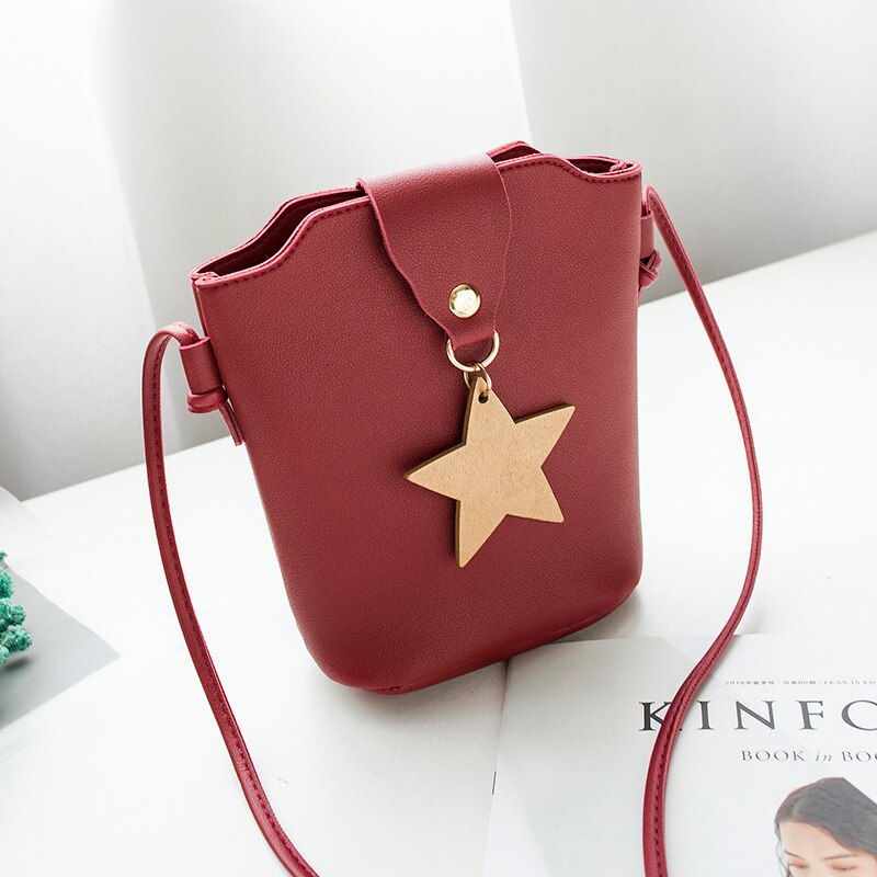 sling bag2020 Autumn Crossbody Bag Tassel Student Phone Purse Key Women Soft Leather