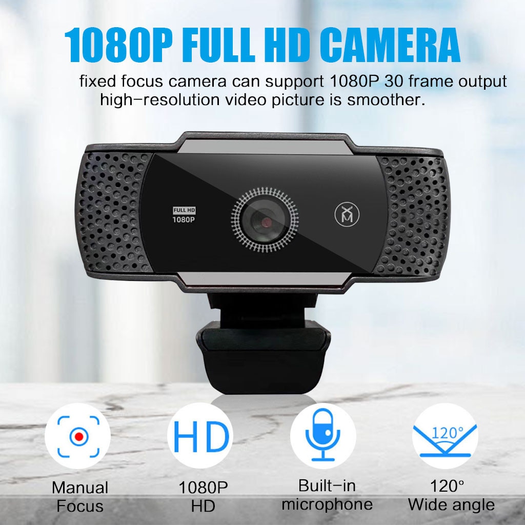 Di vendita superiore del prodotto in 2020 Full HD 1080P Web Cam PC Desktop Video Chiamata Webcam Della Macchina Fotografica con il Microfono Mic accettare dropshipping: Default Title