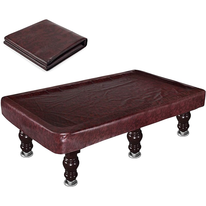 7Ft PU Leather Pool Table Pool Table Dust Cover Pool Table Cover Rain-Proof Uv-Proof Cover American Cover Cloth Cover: Default Title