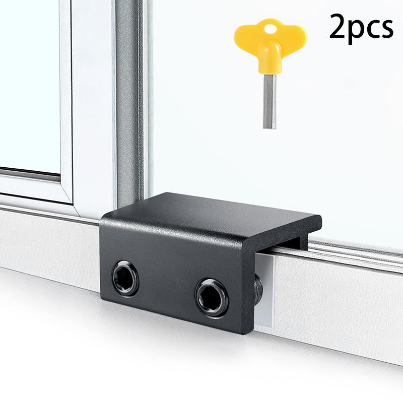 Sliding Sash Stopper Cabinet Locks Straps Doors Security Anti-theft Lock Window Sliding Door Baby Kids Child Safety Doors Lock: Silver