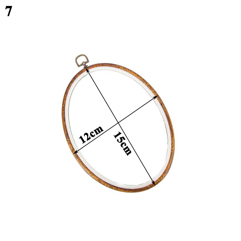 Wood Grain Cross Stitch Tool Wood Grain Round Octagon Rectangle Embroidery Hoop Cross Stitch Tool DIY Hoop Embroidery Circle: 12x15cm