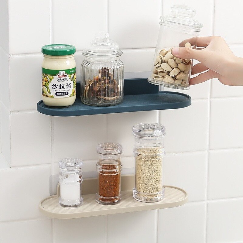 Multifunction Bathroom Storage Shelves Punch-Free Wall Mounted Heavy Load Toilets Storage Racks Plastic Shelf Kitchen Organizer