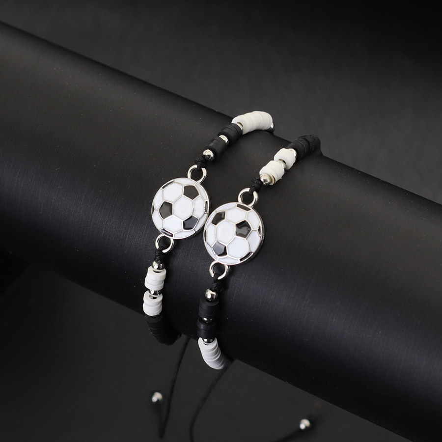 12 Teile/paket Männer FußBall Armbinde Handgemachte Weaven Poly Ton Armbinde Hand Zubehör Freundschaft Schnur Armbinde Pulseria