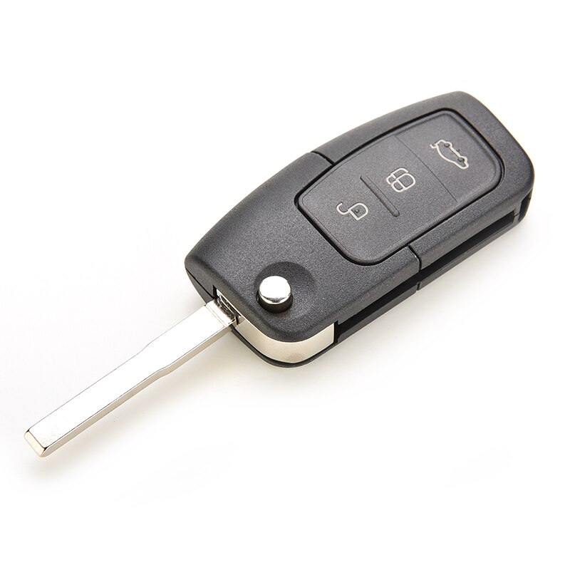 Zwart Gewelfd Flip Keyless Entry Remote Key Shell Case Vervanging Voor Auto Focus Fiesta Mondeo Case Vervangen