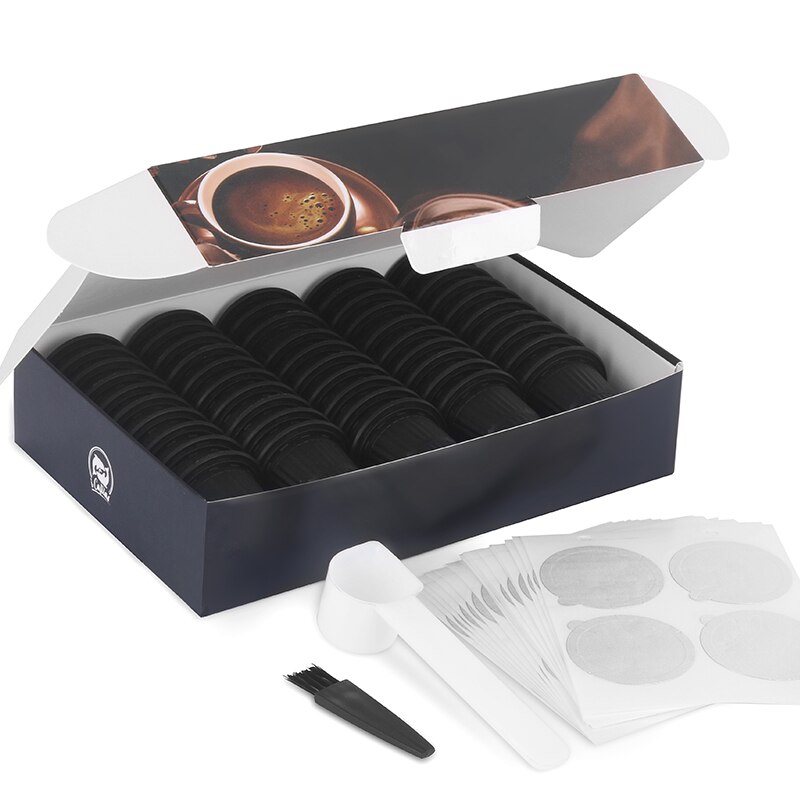 Cápsula de café desechable para Nespresso, taza de filtro de café, paquete de alimentos, botella de píldora de café con tapa de papel de aluminio