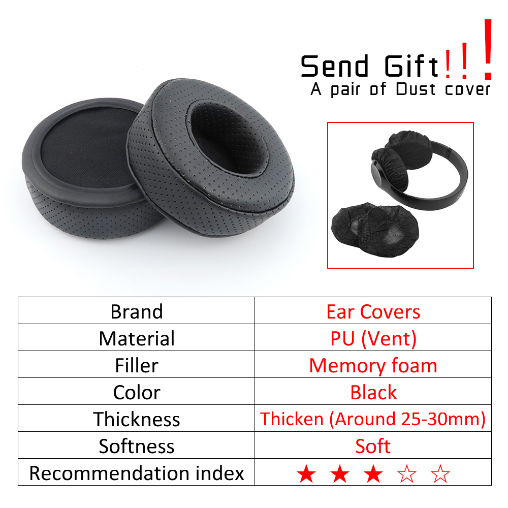 Ear Covers Ear Pads For Audio Technica ATH R70X ATH-R70X Headphone Replacement Earpads: Dark Grey