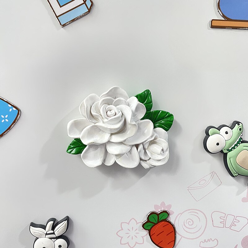 Beautiful Flowers Refrigerator Magnets Jasmine, Peony, Lotus, Rose, Sunflower, Succulent Cute Magnets for Fridge Kitchen Decor